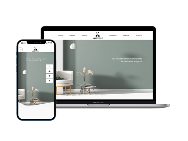 Ein vollständiges Webdesign-Projekt - die Immobilien Website immo-panda.de